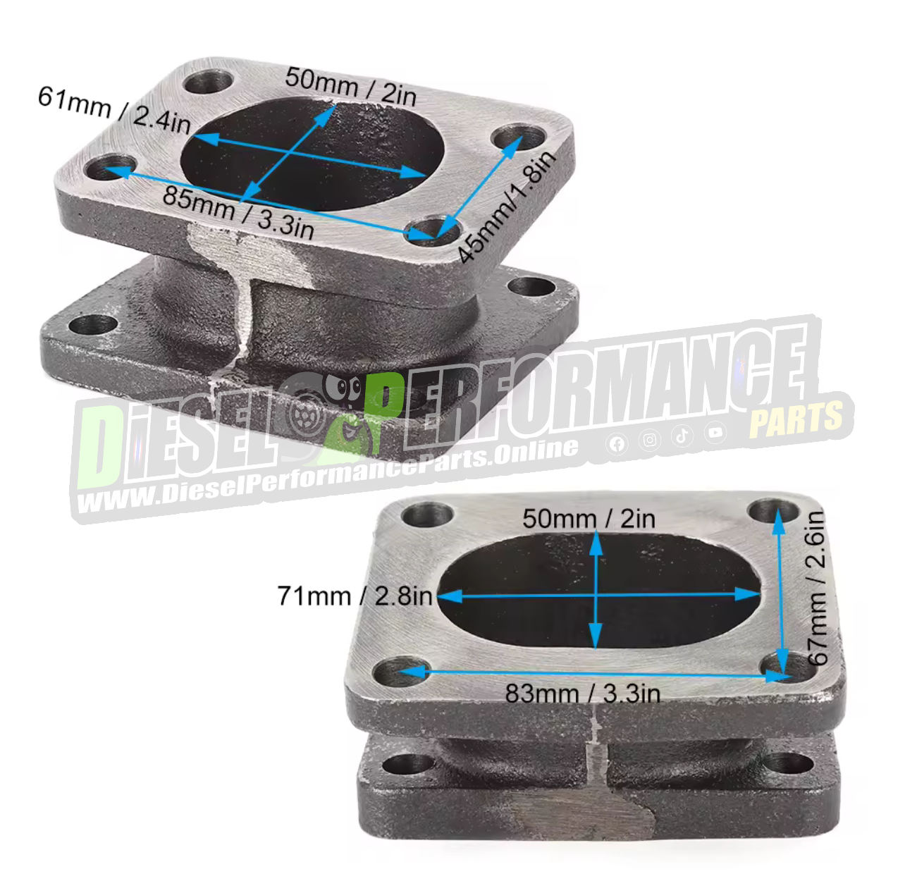 T3/T4 flange convert both side (Cast)