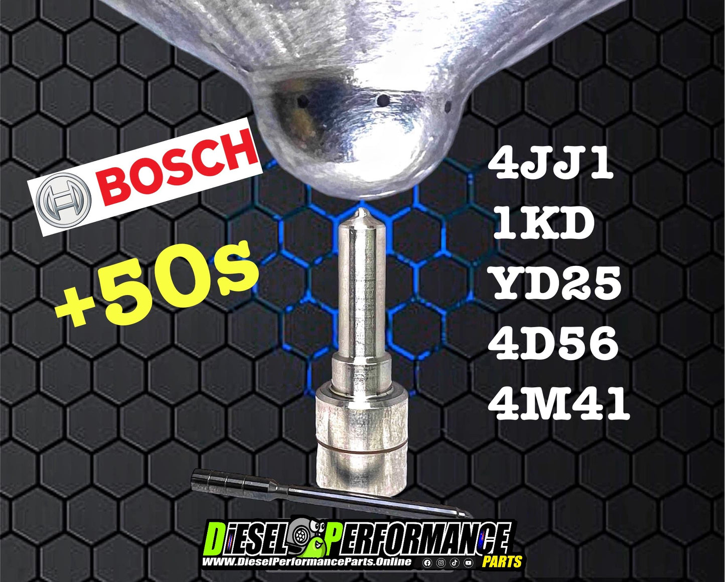 +50s Nozzles set 1KD/4JJ1/4JK1/4M41/4D56/YD25 GENUINE BOSCH