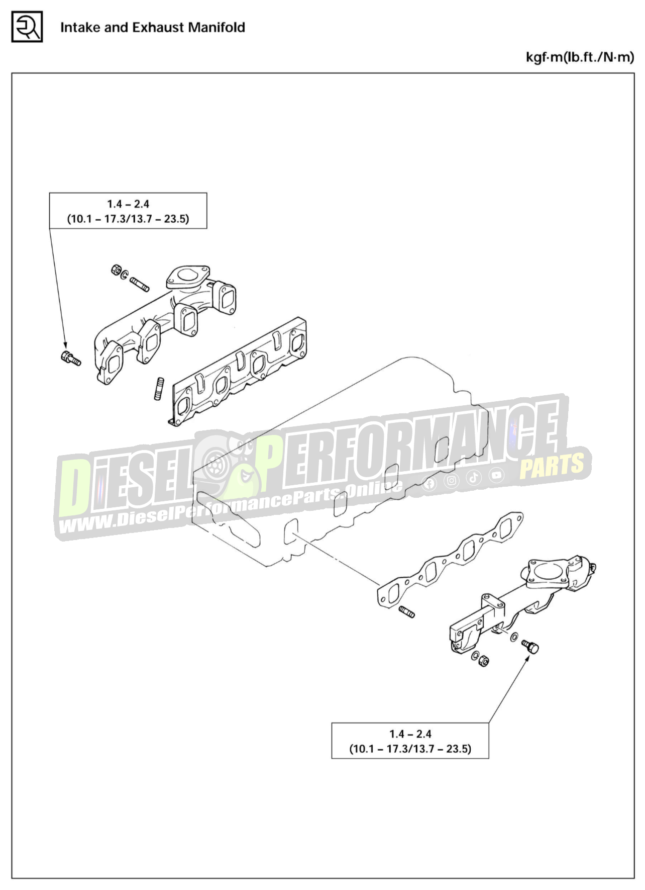 Exhaust Manifold Gasket Genuine 4JA1/4JH1/4JB1/4JG2 PN: 8979126091