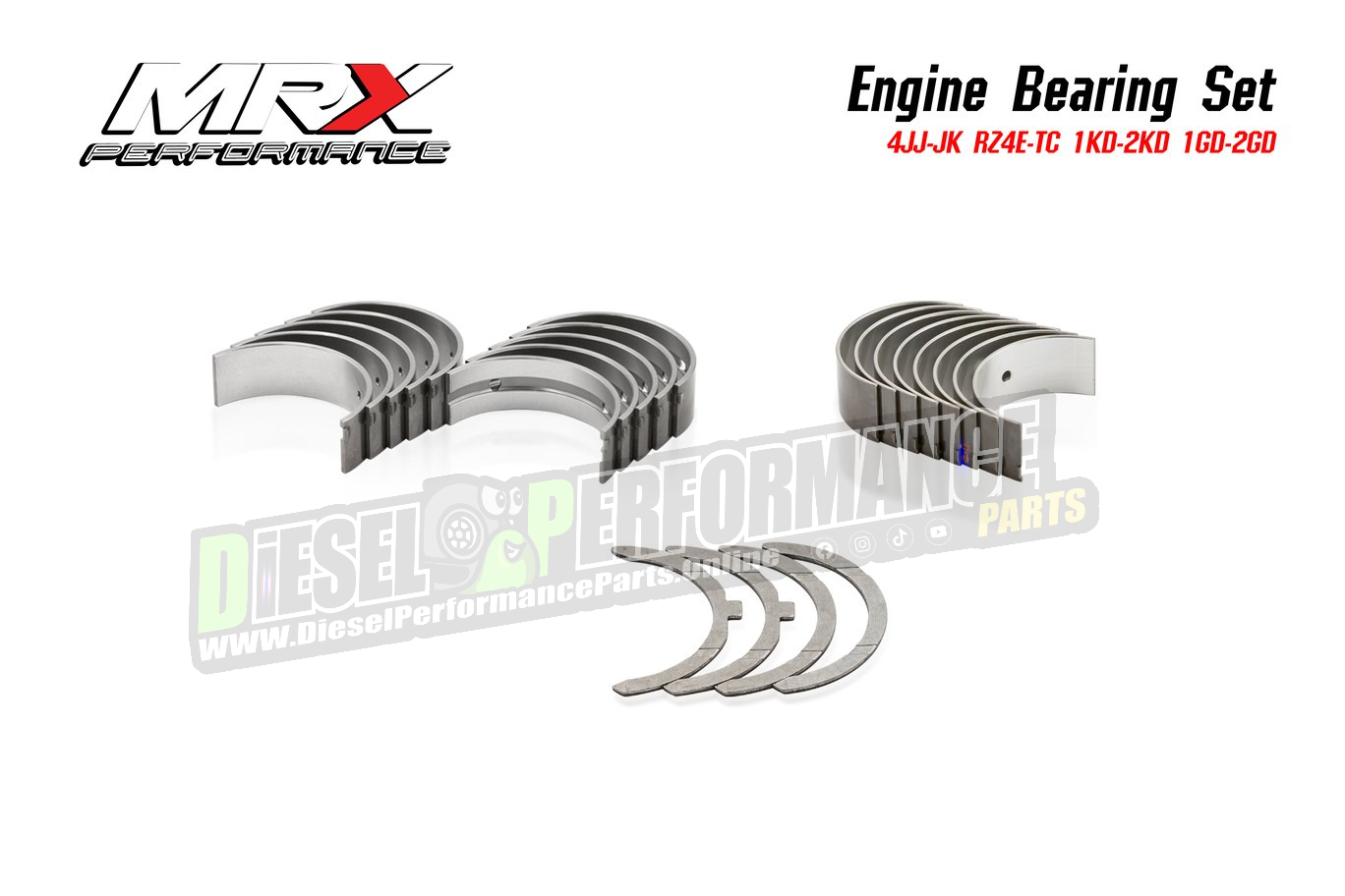 MRX Engine Bearings Set 4JJ1/4JK1/RZ4E/1KD/2KD/1GD/2GD (THA Stock)