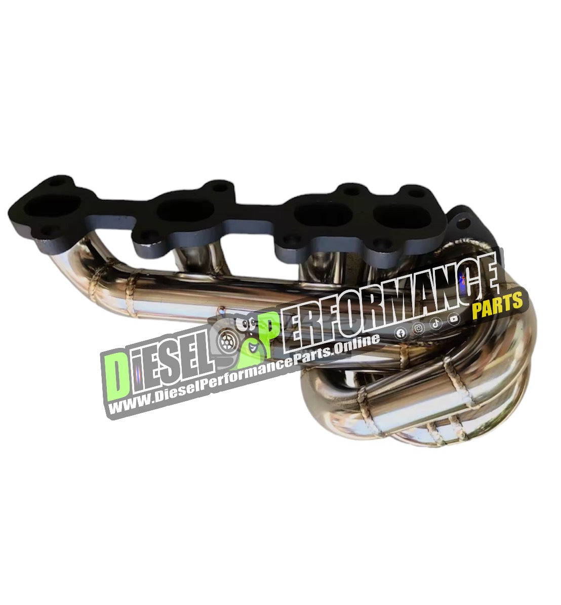 1GD / 2GD Factory Low Mount Stainless Turbo Exhaust Manifold 3Bolt Fla ...
