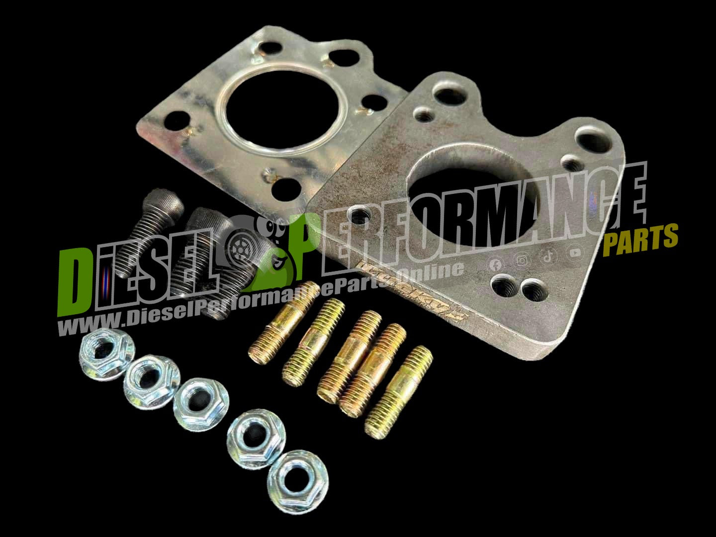 4JJ1/4JJ3 DPF Model Adapter Plate Kit, To Run F-Series Turbo’s on Stock Manifold