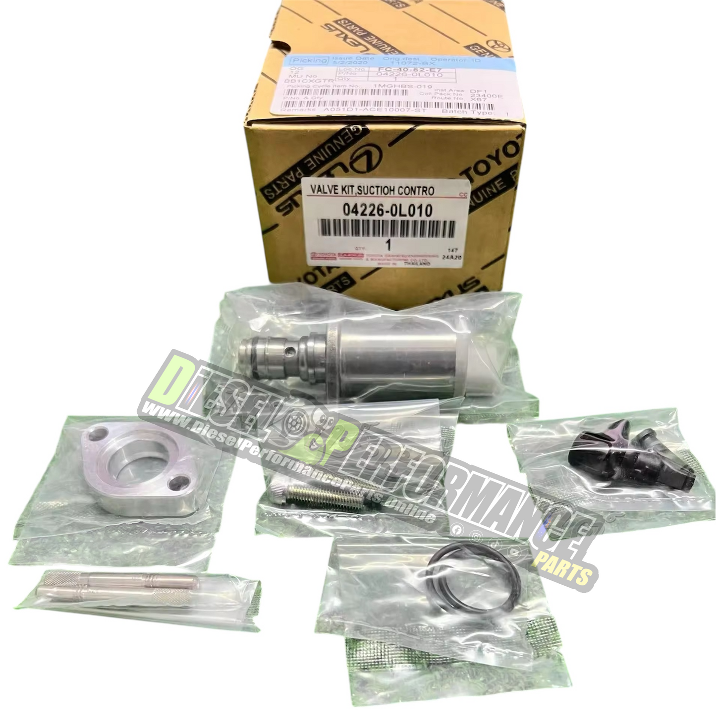 1KD / 2KD Genuine SCV Suction Control Valve / Hilux / Vigo / Fortuner / Innova - 2005-2015 PN: 04226-0L010 FULL KIT