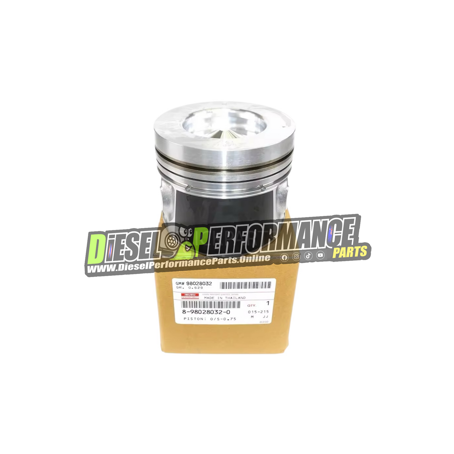 4JJ1 Pistons Set O/S 0.75 - 2005-2013 [Genuine] PN: 8980280320