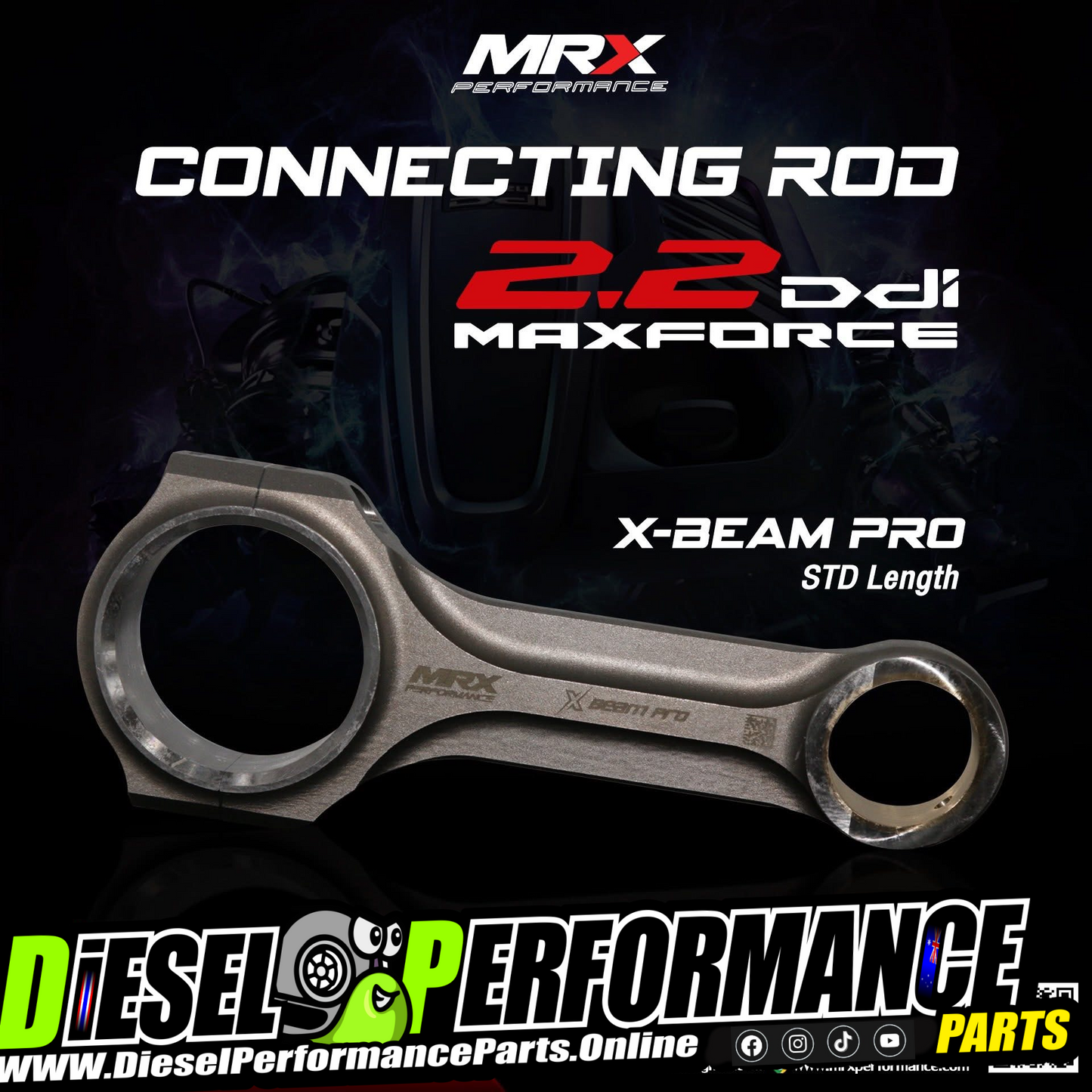 MRX Connecting Rods - 4JJ1/1KD/RZ4E/RZ4F/1GD/2GD/4D56 H-Beam/i-Beam/X-Beam/ Pro