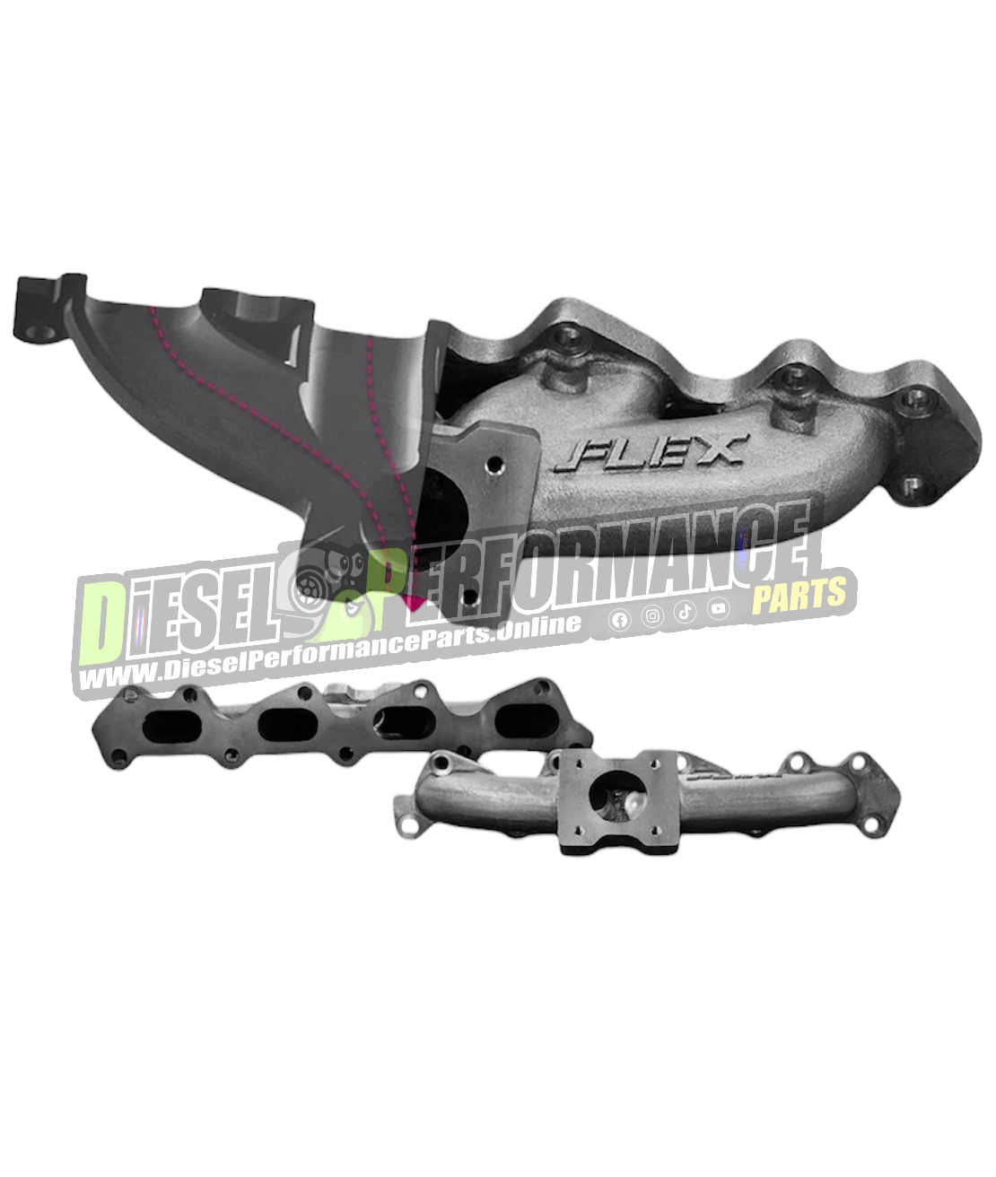 4D56 2.5L High Mount Cast Turbo Exhaust Manifold 05-15 [FLEX]