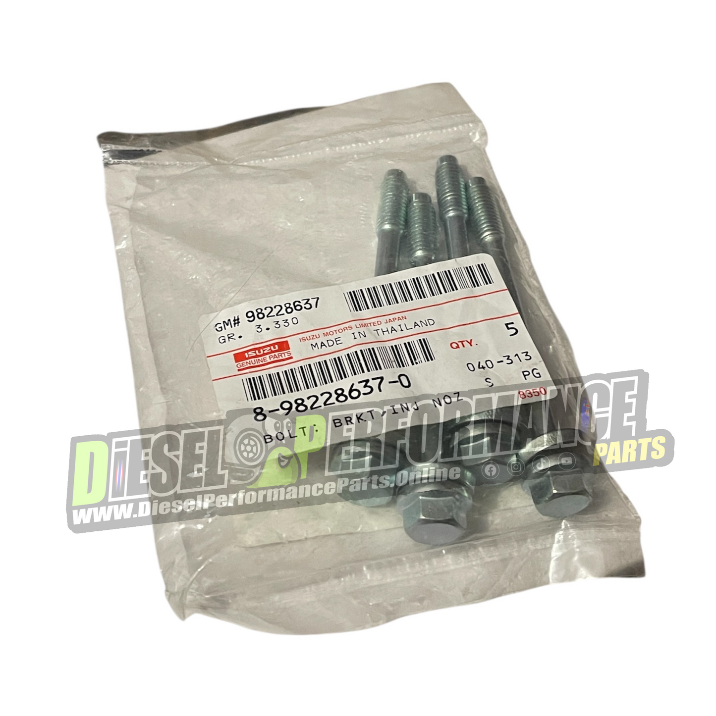 4JJ1 / 4JK1 Injector Clamp Bolts Set 2014 - 2022 [Genuine] PN: 8982286370