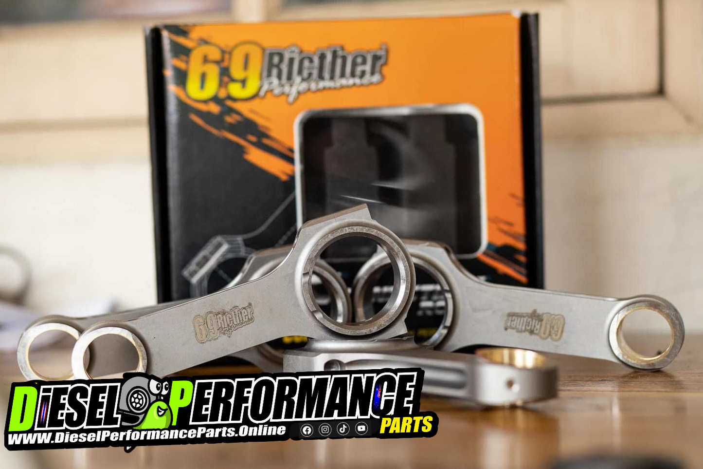 H-Beam 4JJ1/4JK1 Upgrade Connecting Rods - STD Length  [6.9Ricther] (THA Stock)