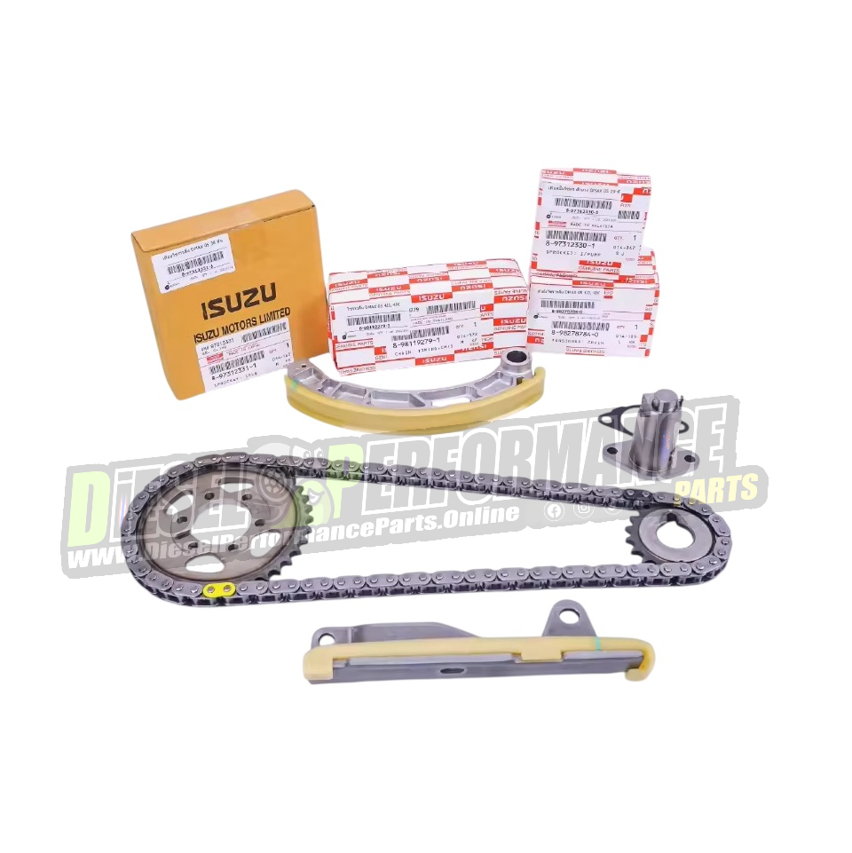 4JJ1 / 4JK1 Timing Chain Full Kit - Chain - Tensioner - Guides - Sprockets - 2005-2013 GENUINE