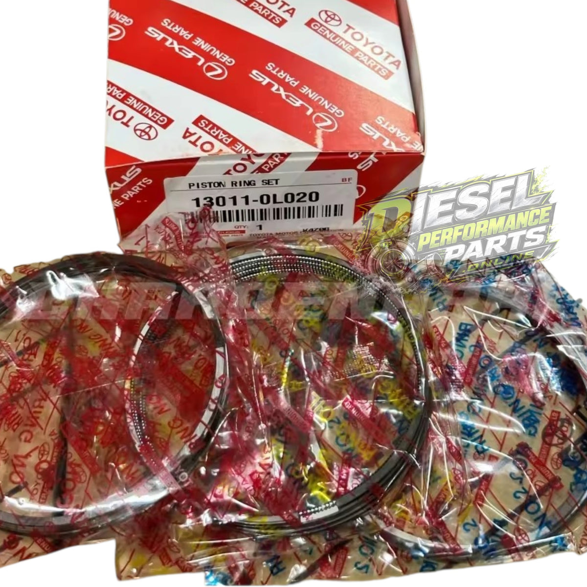 1KD-FTV 3.0L PISTONS RING SET STD 96MM GENUINE PN: 13011-0L020