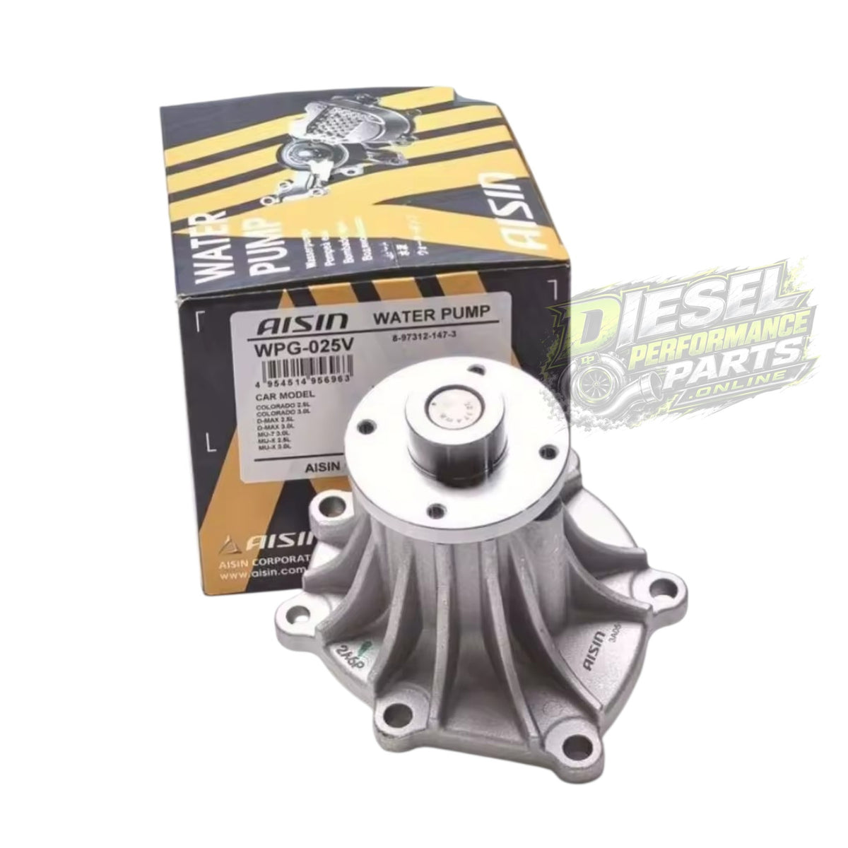 4JJ1 & 4JK1 Water Pump 2005-2022 - Dmax / Mu7 / Mux / Rodeo / Colorado  - ( AISIN )