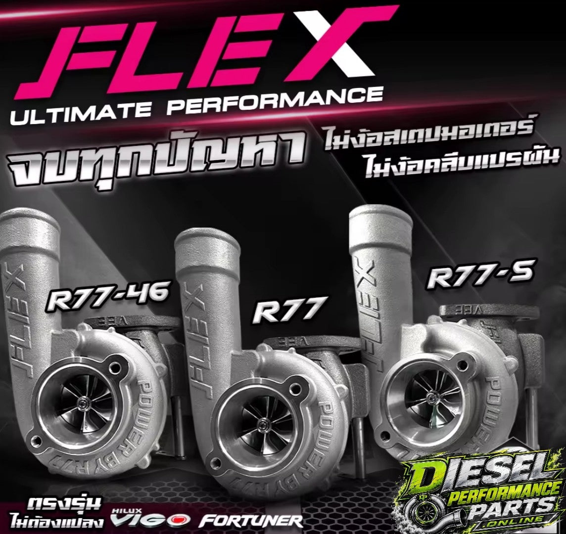FLEX 1KD / 2KD 44MM/46MM  PRO R77 / R77-46 / R77S Bolt-on Gated Turbo