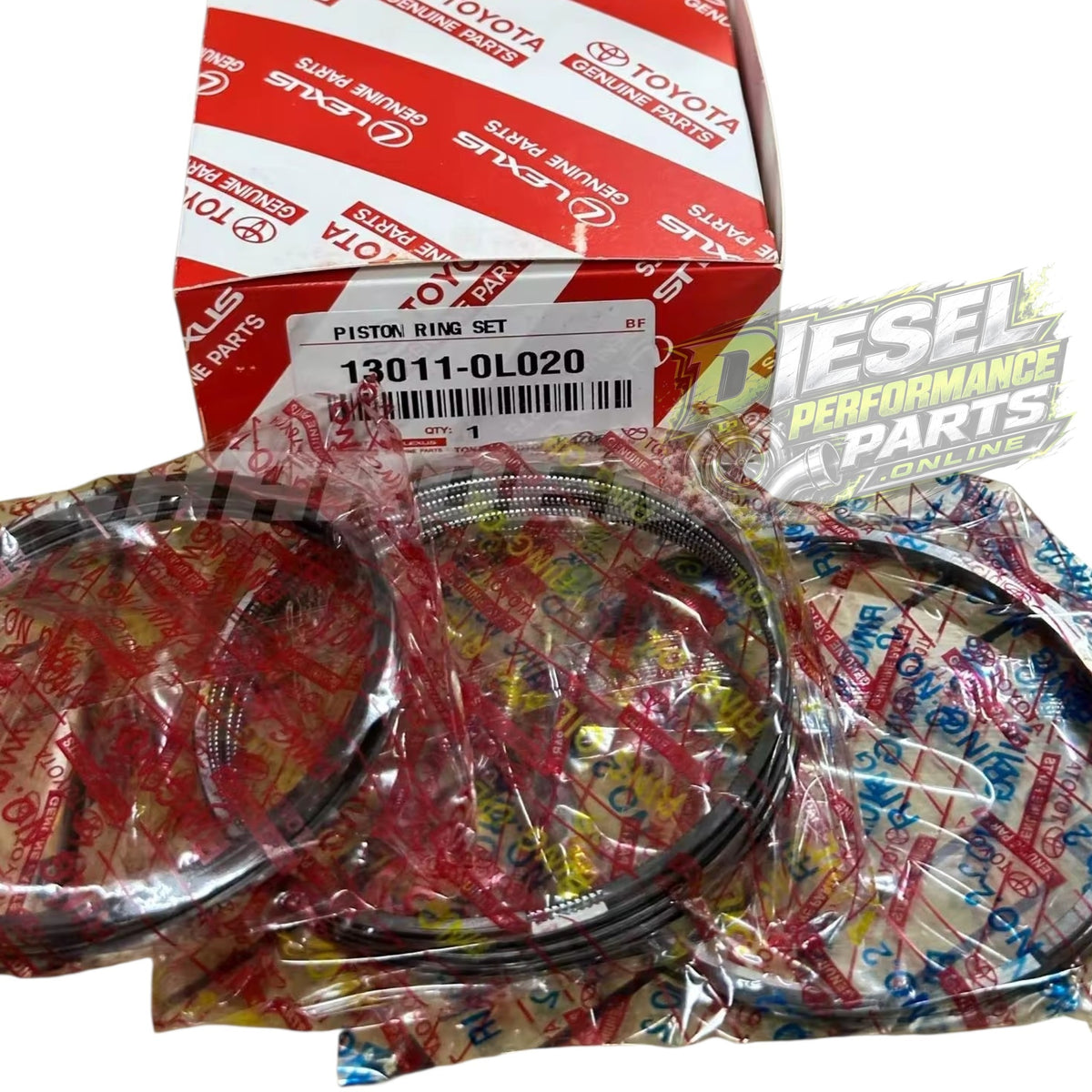1KD-FTV 3.0L PISTONS RING SET STD 96MM GENUINE PN: 13011-0L020